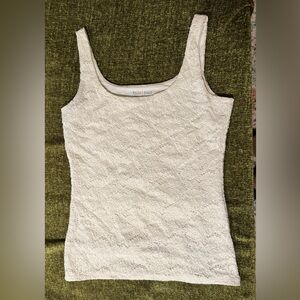 White House/Black Market Elegant Cream Lace Tank Top